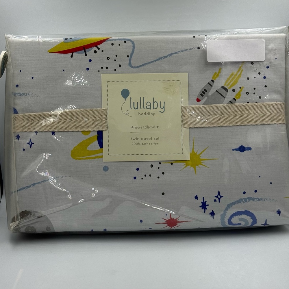 Lullaby Bedding Space Collection Twin Duvet Set
